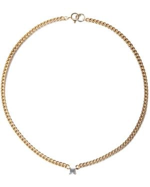 NORMA JEWELLERY Collar Con Aguamarina De Corte Cuadrado - Metálico