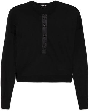Tom Ford Drop-Shoulder Tops - Black