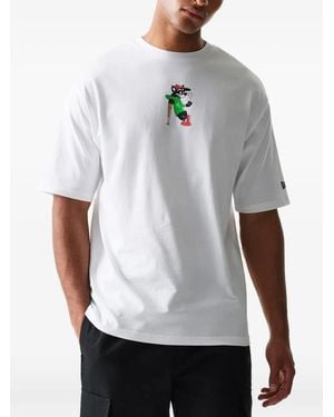 KTZ Camiseta Oversize Con Motivo Gráfico - Blanco