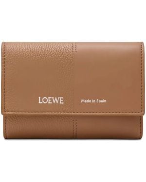 Loewe Textured Panel Wallet - Brown