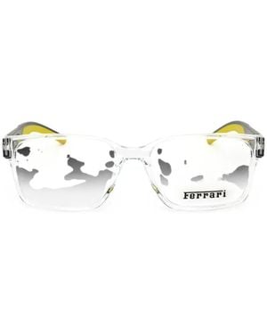 Ferrari Rectangle-Frame Glasses - White