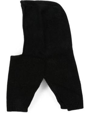 Baserange Gestrickte Balaklava Mit Geripptem Saum - Schwarz