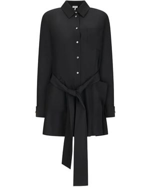 Loewe Belted Silk Blouse - Black