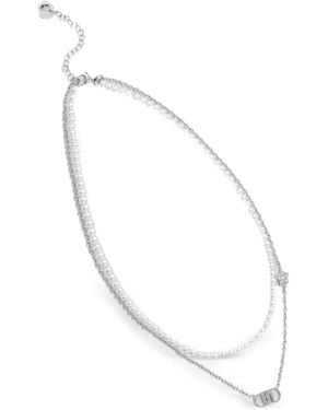 Liu Jo Layered Pearl-Detail Necklace - White