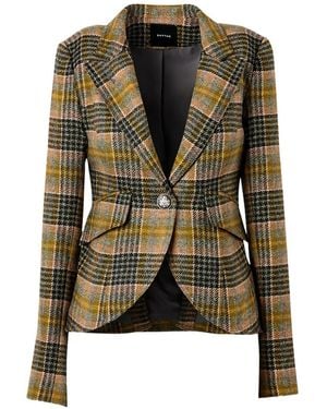 Smythe Check-Pattern Single-Breasted Blazer - Green