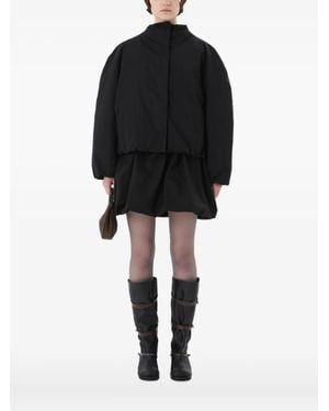 Amomento Padded Raglan Short Jacket - Black