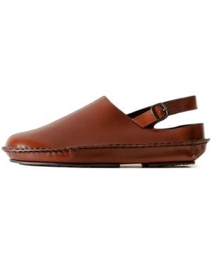 Hereu Cargol Slingback-Clogs Mit Ziernähten - Braun