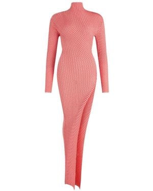 Jean Paul Gaultier The Gingham Asymmetric Maxi Dress - Pink