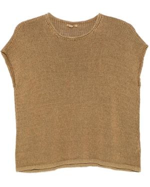 Transit Crew-Neck Ribbed Top - Natural