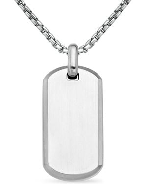 David Yurman Sterling Chevron Tag (35Mm) - White