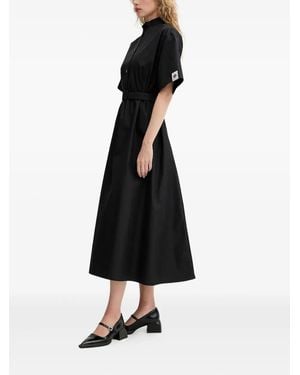 Bally Logo-Patch Shirt Midi Dress - Black