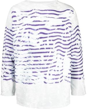 Doublet Top Met Print - Blauw