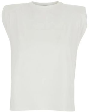AG Jeans Shoulder Detail T-Shirt - White