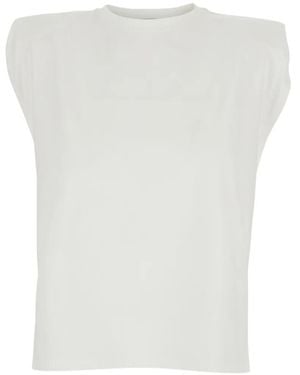 AG Jeans Shoulder Detail T-Shirt - White