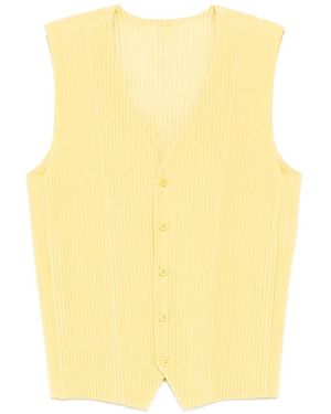 Homme Plissé Issey Miyake Pleated Vest - Yellow
