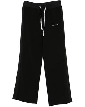 RETERNITY Logo-Print Drawstring Track Pants - Black