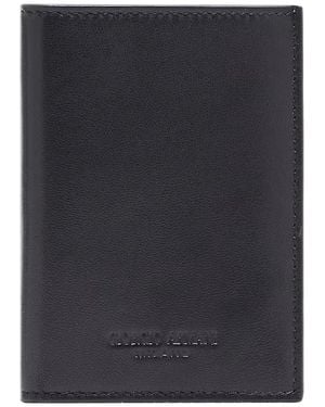 Giorgio Armani Logo-Embossed Leather Wallet - Black