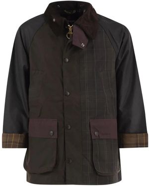 Barbour Patchwork Waxed Cotton Jacket - Black