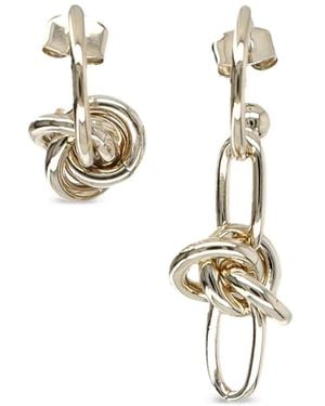 Justine Clenquet Daria Asymmetric Knotted Earrings - Metallic