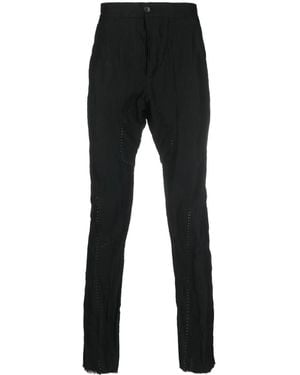 Masnada Cotton-Blend Tapered Trousers - Black