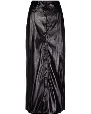 Isabel Marant Baxomili Faux Leather Midi Skirt - Black