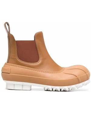Stella McCartney Elasticated-Panel Ankle Boots - Brown