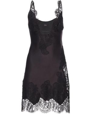 Il Volo Cara Lace-Trimmed Slip Dress - Black