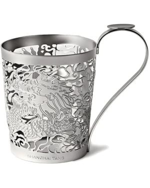 Shanghai Tang Tang Dragon Pattern Crystal Glass (Set Of Three) - White
