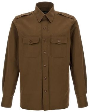 Tom Ford Camicia A Maniche Lunghe - Verde