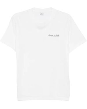 Sporty & Rich Logo-Print Crew-Neck T-Shirt - White