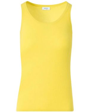 Akris Punto Scoop-Neck Top - Yellow