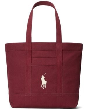 Polo Ralph Lauren Sac Cabas À Broderies - Red