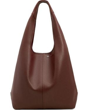 Ami Paris レザー ハンドバッグ - ブラウン