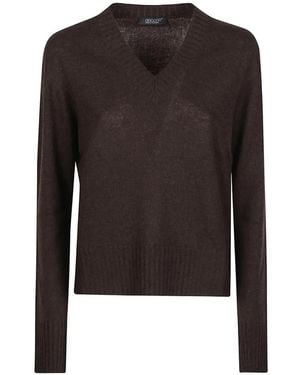 Aragona Kaschmirpullover Mit V-Ausschnitt - Schwarz