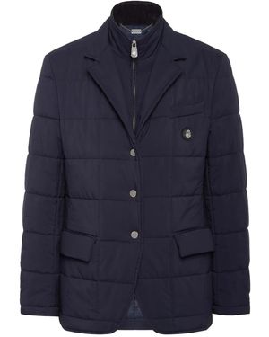 Billionaire Logo-Patch Blazer - Blue