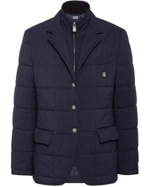 Billionaire Logo-Patch Blazer - Blue