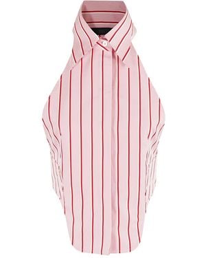 Ssheena Top a rayas con cuello halter - Rosa