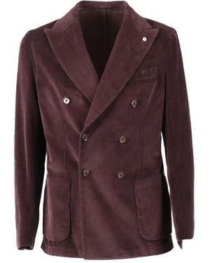 Brando Ribfluwelen Blazer - Paars