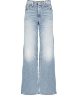 Mother Five-Pocket Wide-Leg Jeans - Blue