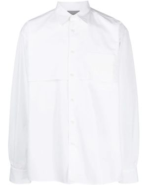 VTMNTS Storm Flap-Detail Shirt - White