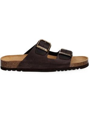 Scholl Arizona Buckle-Fastening Leather Sandals - White