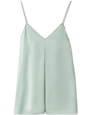 Fabiana Filippi Inverted-Pleat Tank Top - Blue