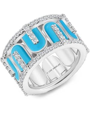 UNION LOS ANGELES U Hoops Ring Mit Diamant - Blau