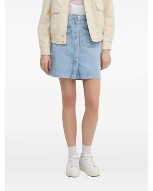 Joop! Rosa Button-Fastening Denim Mini Skirt - Blue