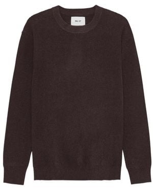NN07 Danny Ribbed-Knit Crew-Neck Sweater - Brown