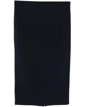 Marina Rinaldi Zipped Slit Pencil Skirt - Black