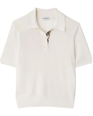 Burberry Wool Polo Shirt - White
