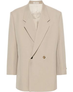 Fear Of God Double-Breasted Wool Blend Blazer - Natural