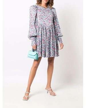 rotate birger christensen asymmetric appliqu midi dress ROTATE BIRGER CHRISTENSEN Asymmetric Floral Midi Dress in Red