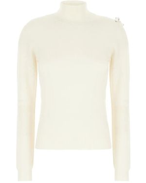 Alberta Ferretti Turtleneck Sweater - White